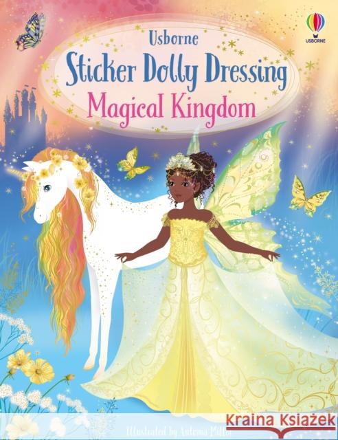 Sticker Dolly Dressing Magical Kingdom Fiona Watt 9781805072454 Usborne Publishing Ltd - książka