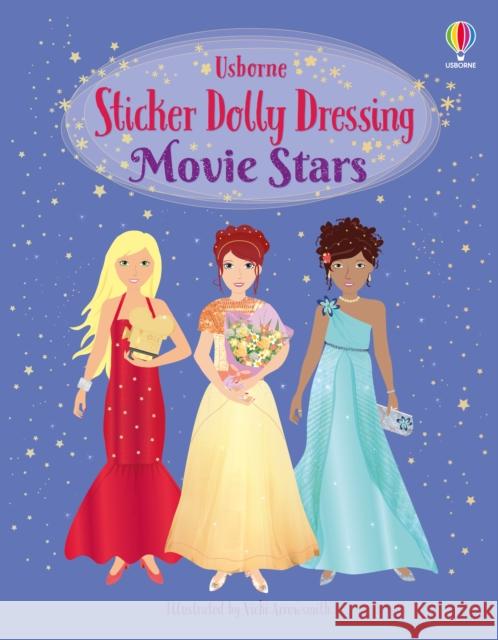 Sticker Dolly Dressing Movie Stars Fiona Watt 9781803701790 Usborne Publishing Ltd - książka