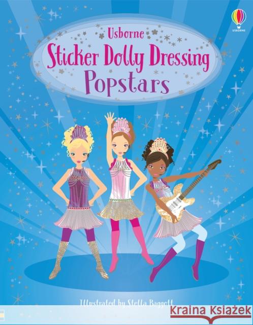 Sticker Dolly Dressing Popstars Lucy Bowman 9781474973403 Usborne Publishing Ltd - książka