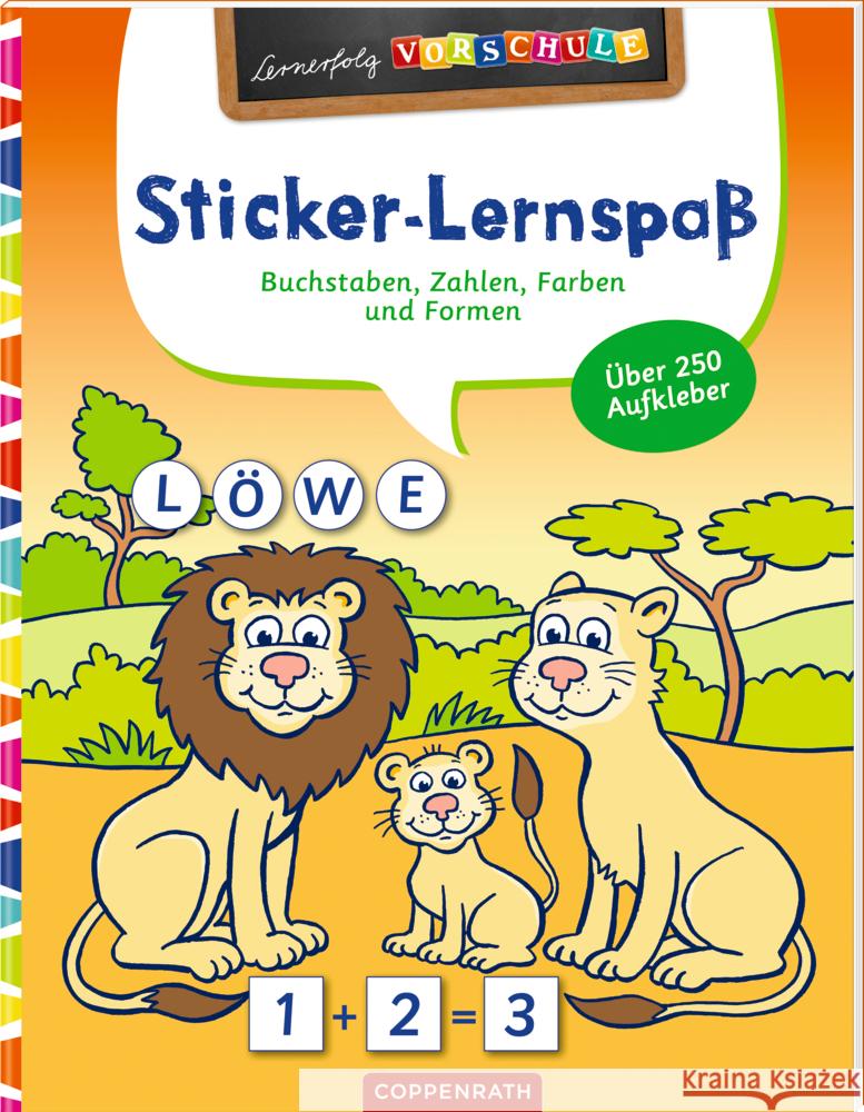 Sticker-Lernspaß (Wilde Tiere)  9783649640608 Coppenrath, Münster - książka