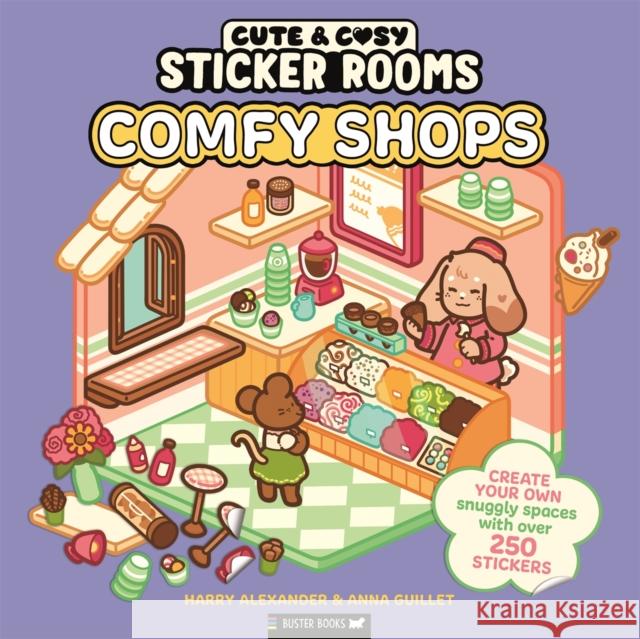 Sticker Rooms: Comfy Shops Guillet, Anna 9781837251339 Michael O'Mara Books Ltd - książka
