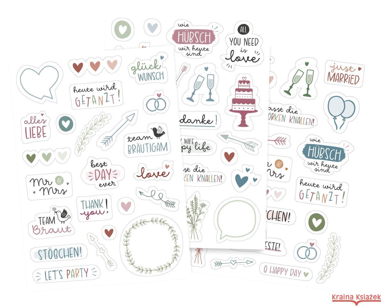 Sticker-Set Hochzeit  4250222910373 Brunnen - książka