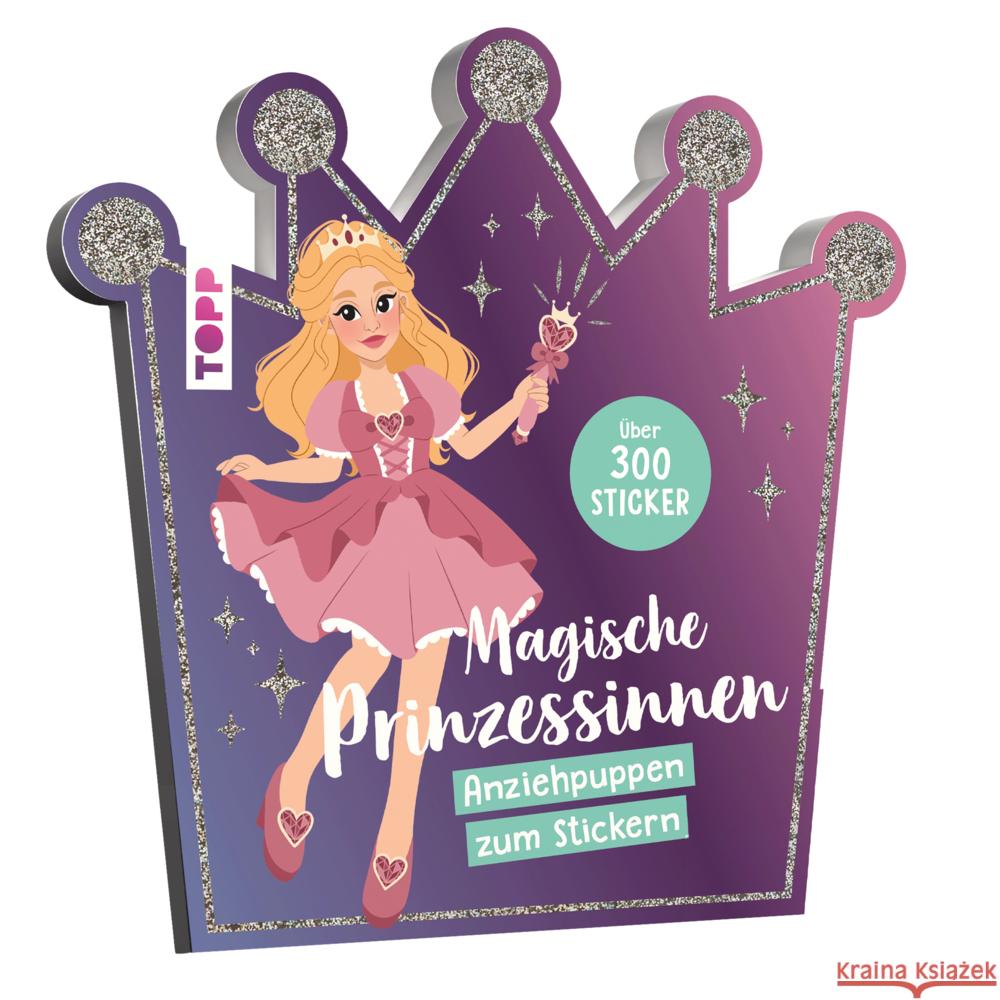 Stickerbuch: Anziehpuppen zum Stickern. Magische Prinzessinnen Nguyen, Mai Linh 9783735892126 Frech - książka