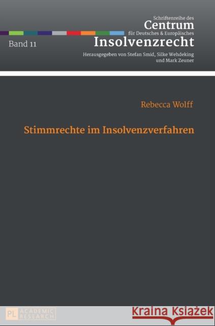 Stimmrechte Im Insolvenzverfahren Smid, Stefan 9783631654118 Peter Lang Gmbh, Internationaler Verlag Der W - książka