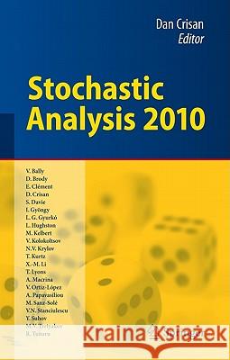 Stochastic Analysis 2010 Dan Crisan 9783642153570 Not Avail - książka