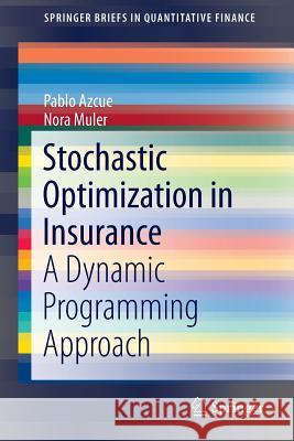 Stochastic Optimization in Insurance: A Dynamic Programming Approach Azcue, Pablo 9781493909940 Springer - książka