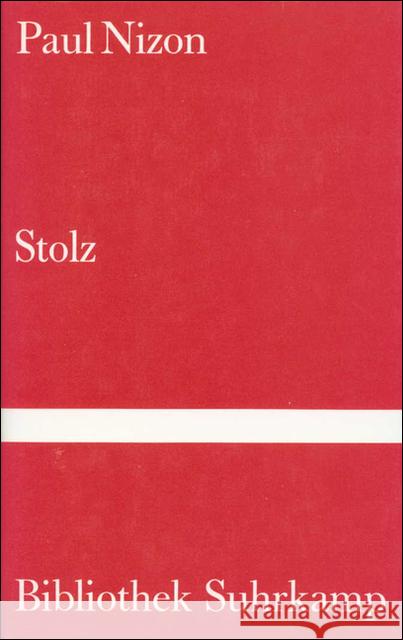 Stolz : Roman Nizon, Paul 9783518016176 Suhrkamp - książka