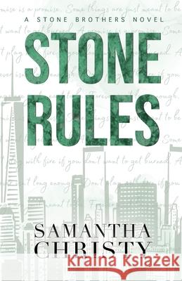 Stone Rules Samantha Christy 9781964493060 Athena Books Publishing Group, LLC - książka