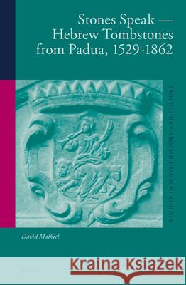 Stones Speak - Hebrew Tombstones from Padua, 1529-1862 David Malkiel 9789004265332 Brill Academic Publishers - książka