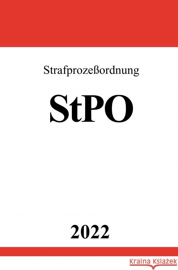Strafprozeßordnung StPO 2022 Studier, Ronny 9783754948675 epubli - książka