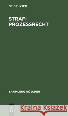 Strafprozeßrecht No Contributor 9783110067071 De Gruyter - książka
