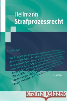 Strafprozessrecht Uwe Hellmann 9783540282822 Springer - książka