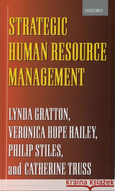 Strategic Human Resource Management Gratton, Lynda 9780198782049  - książka