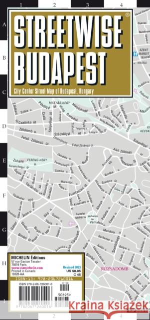 Streetwise Budapest Map - Laminated City Center Street Map of Budapest, Hungary: City Plan Michelin 9782067260016 Michelin Editions des Voyages - książka
