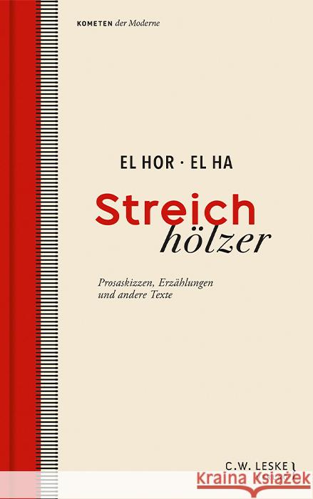 Streichhölzer El Hor / El Ha 9783946595472 Leske Verlag - książka