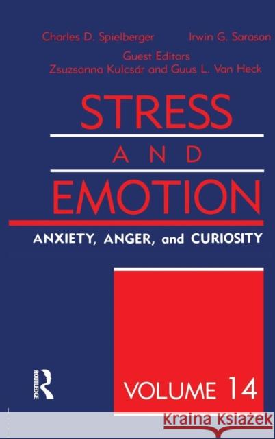 Stress and Emotion Spielberger, Charles D. 9781560321873 Taylor & Francis - książka