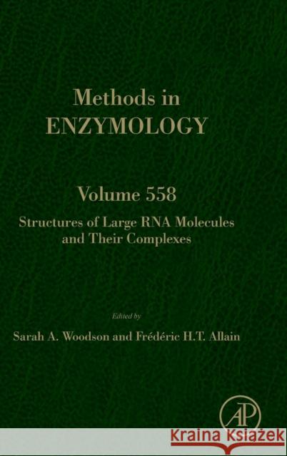 Structures of Large RNA Molecules and Their Complexes: Volume 558 Woodson, Sarah A. 9780128019344 Elsevier Science - książka