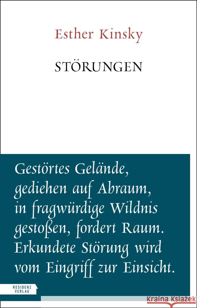 Störungen Kinsky, Esther 9783701735730 Residenz - książka