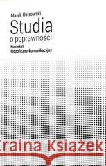 Studia o poprawności Marek Ostrowski 9788366269880 Libron - książka