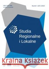 Studia Regionalne i Lokalne 1/2022 praca zbiorowa 5902490429147 Wydawnictwo Naukowe Scholar - książka