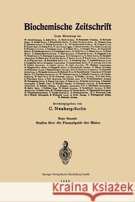 Studien Über Die Plasmalipoide Des Blutes: Akademische Abhandlung Theorell, Hugo 9783662282137 Springer - książka