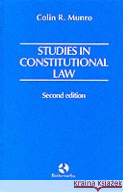 Studies in Constitutional Law Colin R Munro 9780406981431  - książka