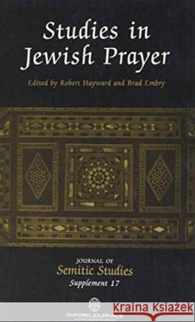 Studies in Jewish Prayer 0; 0; 0 9780199296415 OUP Oxford - książka