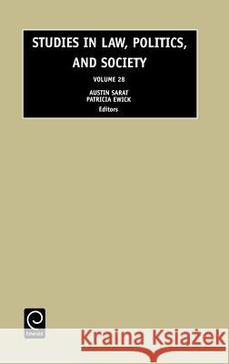 Studies in Law, Politics and Society Austin Sarat Patricia Ewick 9780762310159 JAI Press - książka