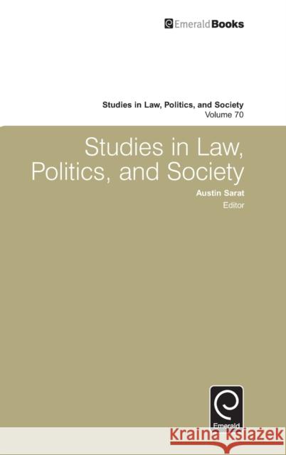 Studies in Law, Politics, and Society Austin Sarat 9781786350763 Emerald Group Publishing - książka