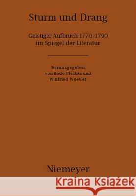 Sturm und Drang Plachta, Bodo 9783484107663 Max Niemeyer Verlag - książka