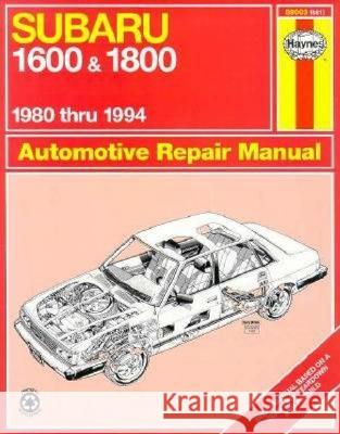 Subaru 1600 & 1800 1980 Thru 1994 Haynes Publishing                        J. H. Haynes Larry Holt 9781563922039 Haynes Publications - książka
