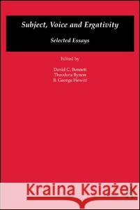 Subject, Voice and Ergativity N. Bennett 9781138406056 Taylor & Francis Ltd - książka