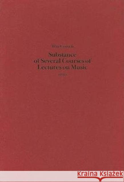 Substance of Several Courses of Lectures on Music (1831) William Crotch Bernarr Rainbow 9780863141140 Boethius Press - książka