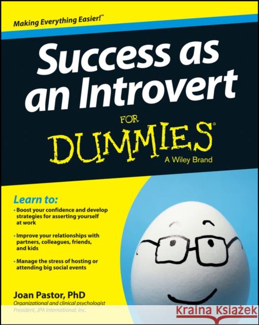 Success as an Introvert FD Pastor, Joan 9781118738375 John Wiley & Sons - książka