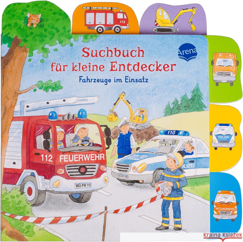 Suchbuch für kleine Entdecker. Fahrzeuge im Einsatz Schuld, Kerstin M. 9783401718491 Arena - książka