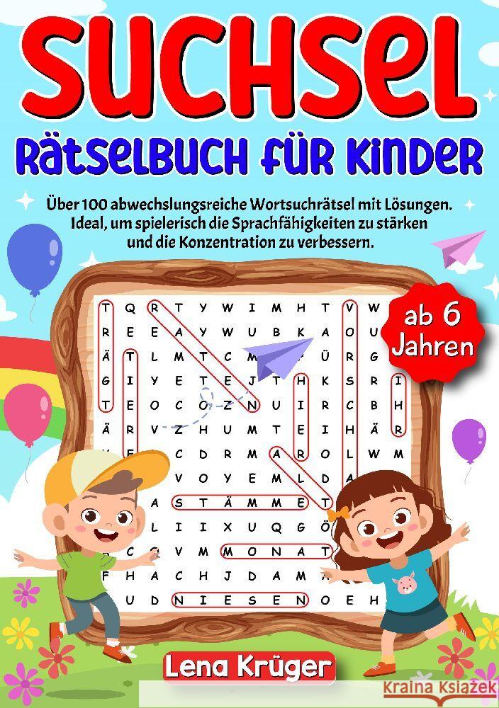 Suchsel Rätselbuch für Kinder ab 6 Jahren Krüger, Lena 9783384131089 Nova Mente Verlag - książka