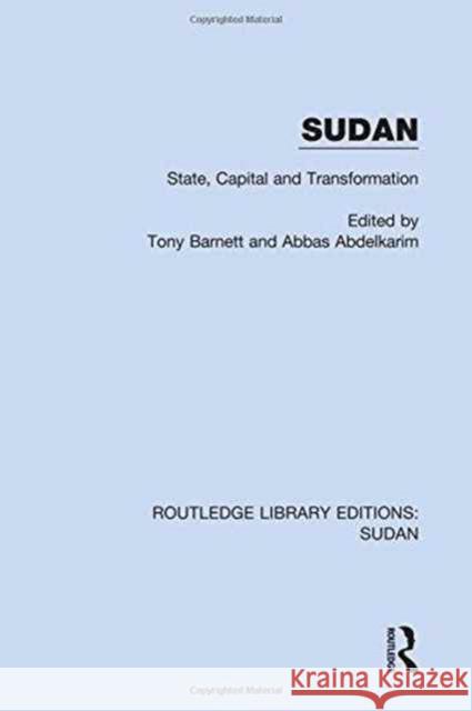 Sudan: State, Capital and Transformation  9781138212114 Taylor and Francis - książka