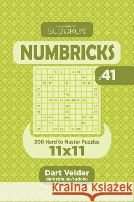 Sudoku Numbricks - 200 Hard to Master Puzzles 11x11 (Volume 41) Dart Veider 9781985011090 Createspace Independent Publishing Platform - książka