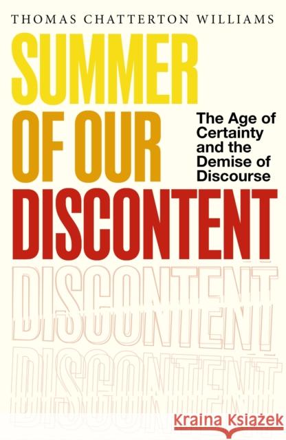 Summer of Our Discontent Thomas Chatterton Williams 9781408724422 Little, Brown - książka