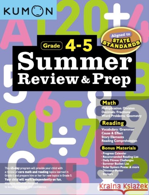 Summer Review and Prep 4-5 Kumon 9781941082645 Kumon Publishing North America - książka