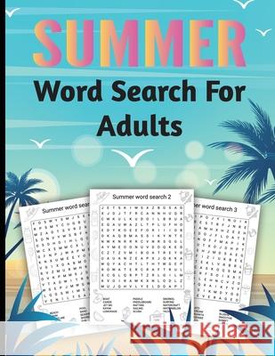 Summer Word Search Large Print: Large Print Word Searches Puzzle Book Laura Bidden 9782729435691 Laura Bidden - książka