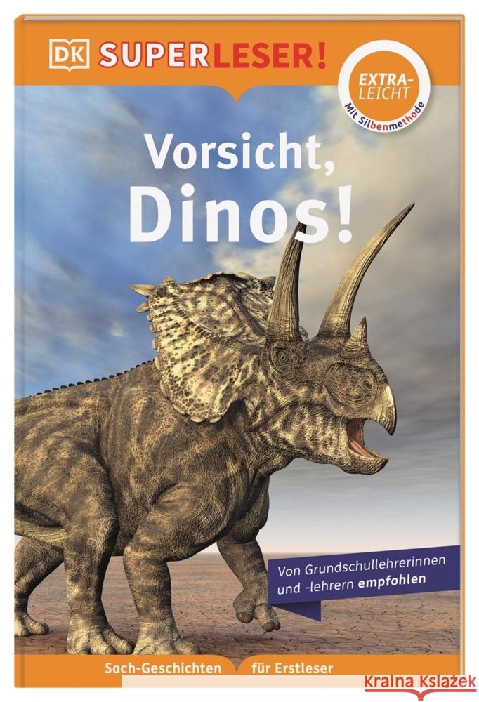 SUPERLESER! Vorsicht, Dinos!  9783831045051 Dorling Kindersley Verlag - książka