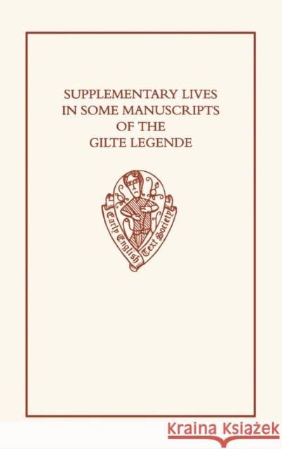 Supp Lives MS Gilte Leg Eetso: C 315 C Hamer, Richard 9780197223185 Early English Text Society - książka