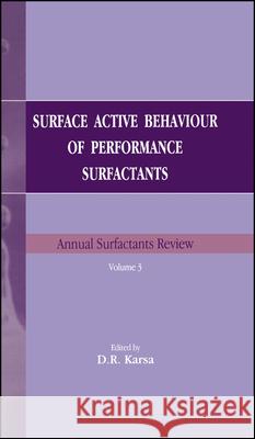 Surface Active Behaviour of Performance Karsa 9781841271194 Wiley-Blackwell - książka