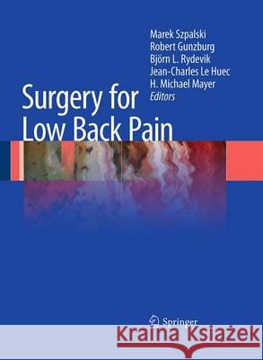Surgery for Low Back Pain Marek Szpalski Robert Gunzburg Bjorn L. Rydevik 9783642423215 Springer - książka