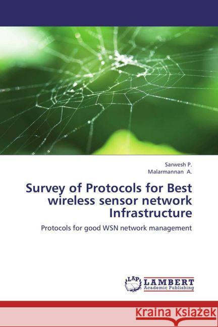 Survey of Protocols for Best wireless sensor network Infrastructure : Protocols for good WSN network management Sarwesh, P.; Malarmannan, A. 9783659202186 LAP Lambert Academic Publishing - książka