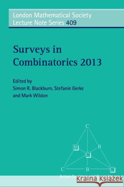 Surveys in Combinatorics 2013 Simon Blackburn & Stefanie Gerke 9781107651951  - książka