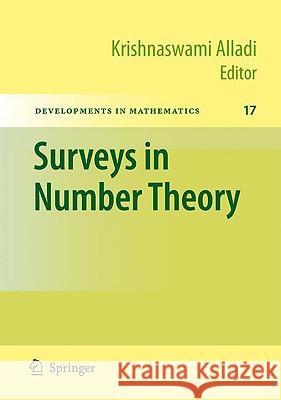 Surveys in Number Theory  9780387785097 SPRINGER-VERLAG NEW YORK INC. - książka