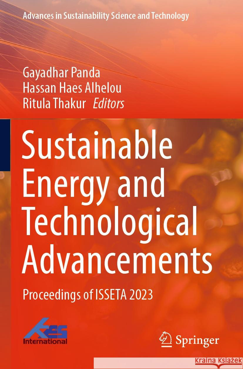 Sustainable Energy and Technological Advancements  9789819941773 Springer Nature Singapore - książka