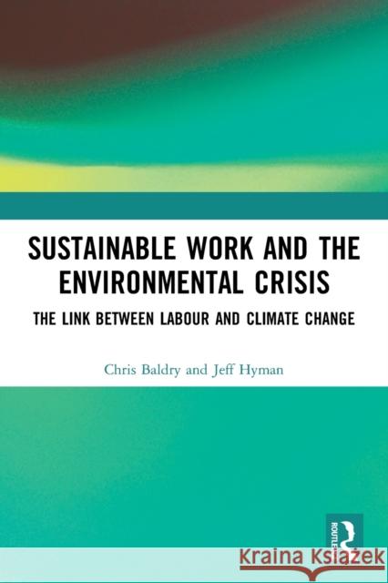 Sustainable Work and the Environmental Crisis: The Link between Labour and Climate Change Chris Baldry Jeff Hyman 9781032033402 Routledge - książka